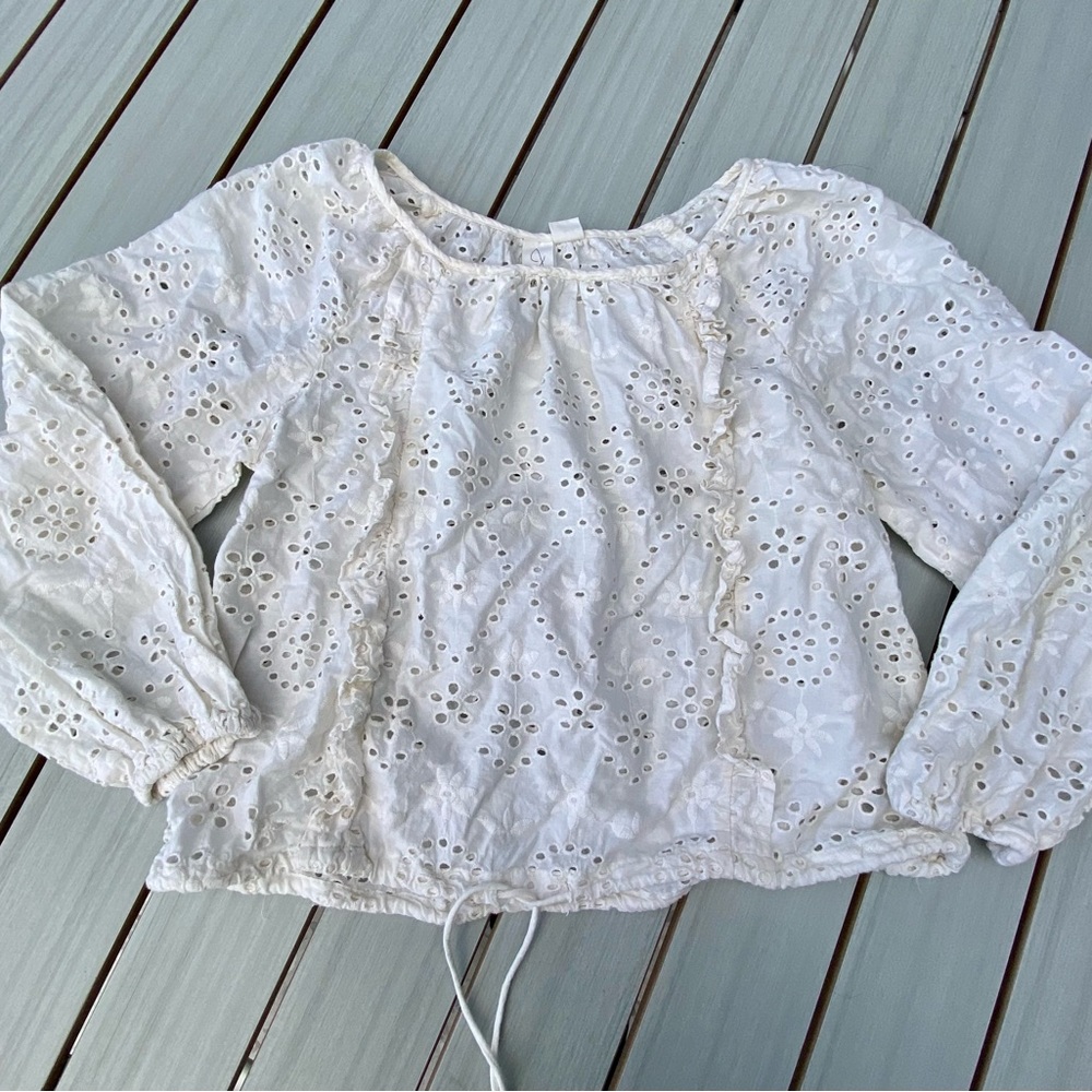 Joie Eyelet 3/4 Sleeve top
